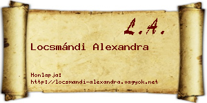 Locsmándi Alexandra névjegykártya