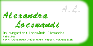 alexandra locsmandi business card