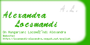 alexandra locsmandi business card